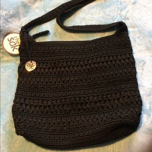 The Sak Macrame-Style Crossbody (Black)